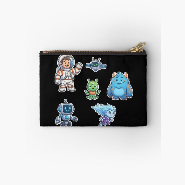 Item preview, Cute Kawaii Space Sticker Pack | Astronaut Robot Alien Monster Planet Star Cartoon Characters designed and sold by Bhaskar Digital Art.