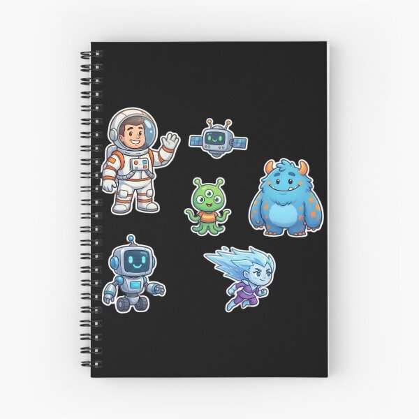 Item preview, Cute Kawaii Space Sticker Pack | Astronaut Robot Alien Monster Planet Star Cartoon Characters designed and sold by Bhaskar Digital Art.