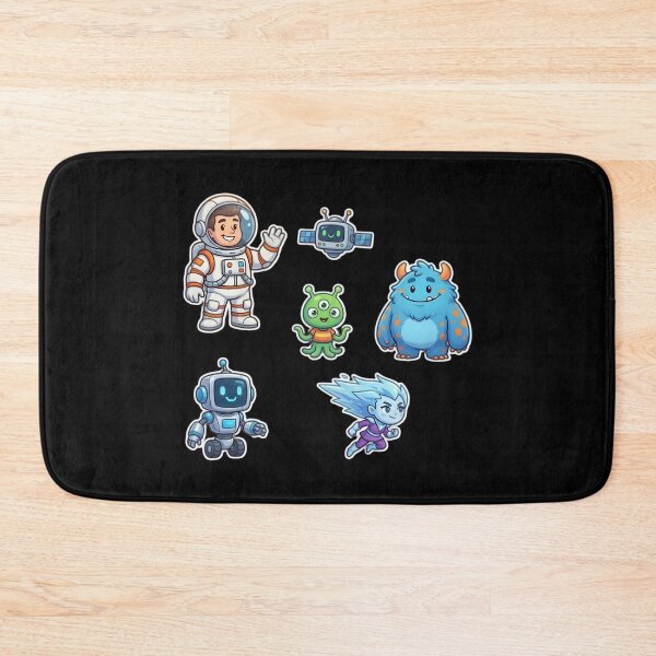 Item preview, Cute Kawaii Space Sticker Pack | Astronaut Robot Alien Monster Planet Star Cartoon Characters designed and sold by Bhaskar Digital Art.
