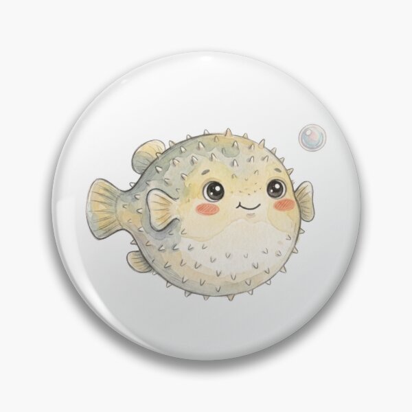 Item preview, pufferfish with bubbles designed and sold by temptedd.
