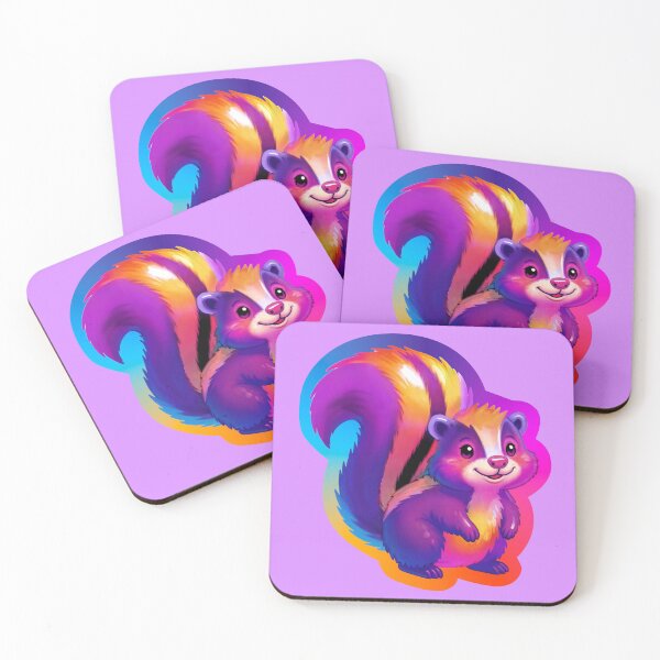 Item preview, Rainbow Skunk Sticker | Cute Neon Animal designed and sold by BeetleyBee.