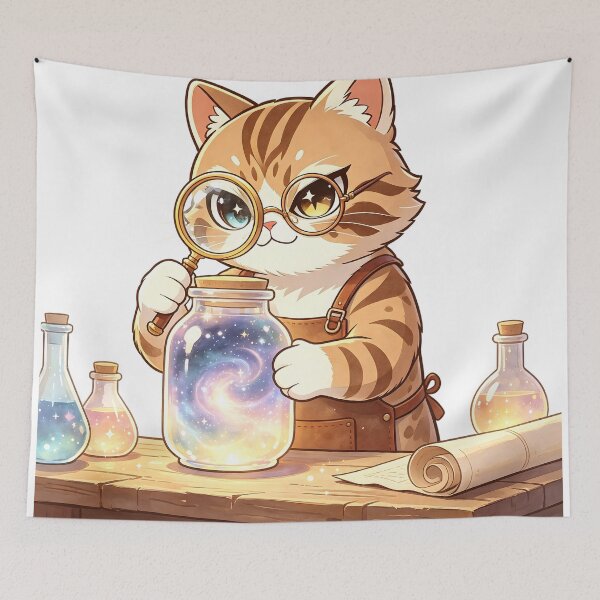 Item preview, The Stardust Alchemist - Magical Felis Nigripes Researcher designed and sold by ABYSSLAB.