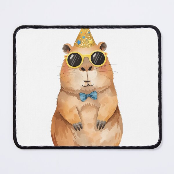 Item preview, Cool Capybara Wearing Party Hat And Sunglasses designed and sold by takeng07.