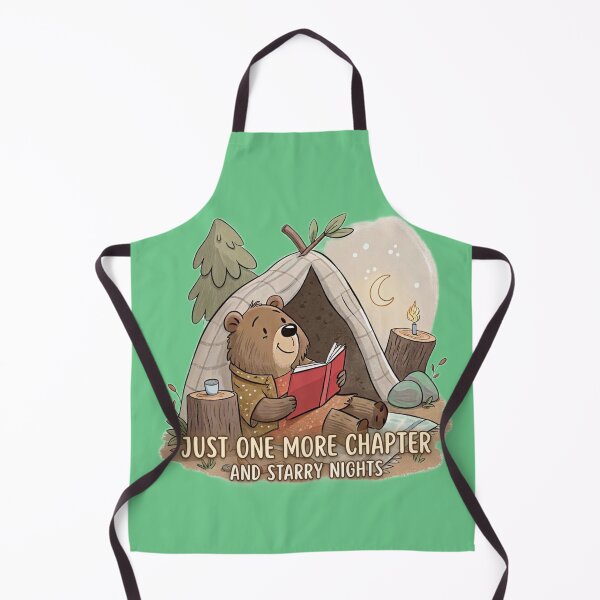 Item preview, Just One More Chapter and Starry Nights Cozy Reading Bear Sticker  designed and sold by Amituniqart.