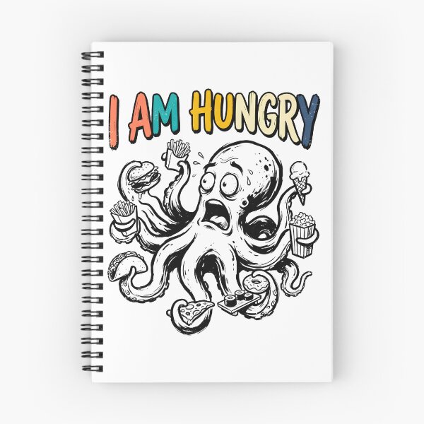 Item preview, Funny Octopus Eating Fast Food Pizza Burger Taco designed and sold by BumbleBloom7.