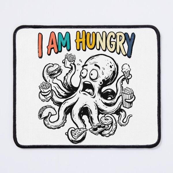 Item preview, Funny Octopus Eating Fast Food Pizza Burger Taco designed and sold by BumbleBloom7.