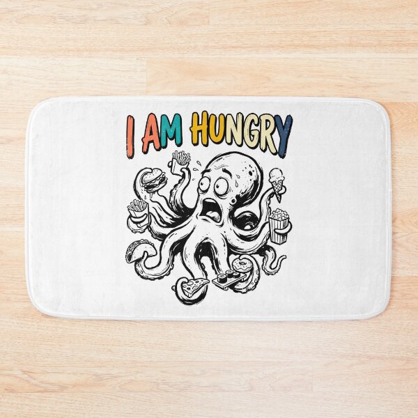 Item preview, Funny Octopus Eating Fast Food Pizza Burger Taco designed and sold by BumbleBloom7.