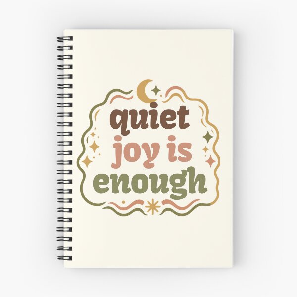Item preview, Quiet Joy Is Enough – Cozy Minimalist Typography Art designed and sold by CosmicQuietLab.