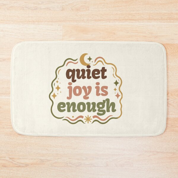 Item preview, Quiet Joy Is Enough – Cozy Minimalist Typography Art designed and sold by CosmicQuietStudio.