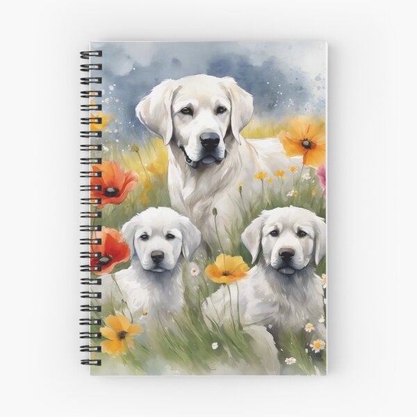 Item preview, White Labradors in a Flower Field designed and sold by Wags & Tails.