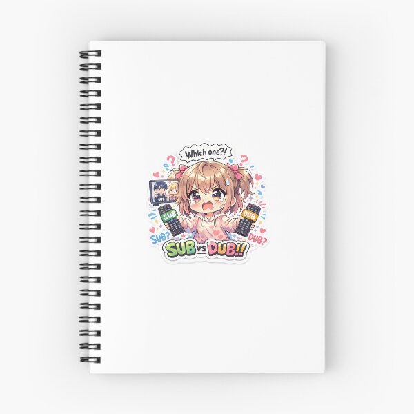 Item preview, Sub vs Dub Sticker Kawaii Anime Debate Humor for Otakus & Weebs designed and sold by CutePrintCorner.
