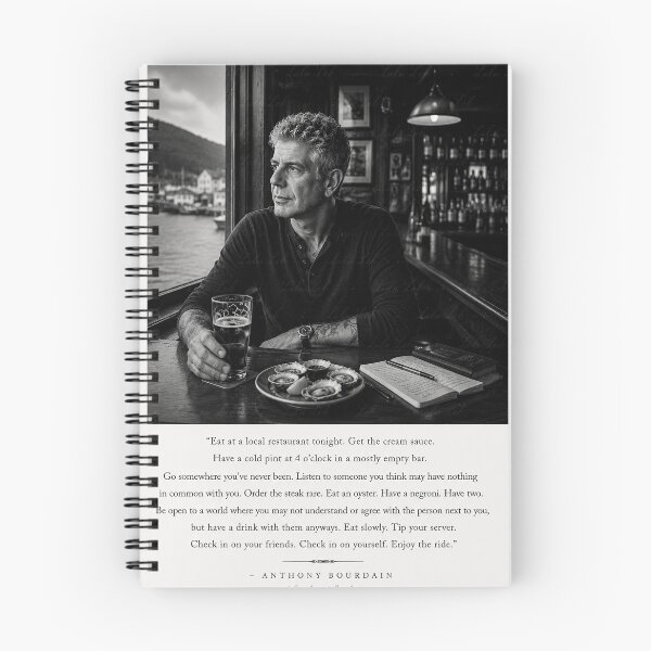 Item preview, Anthony Bourdain - Enjoy the Ride  Quote designed and sold by LuluLeb.