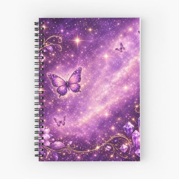 Item preview, Purple Galaxy Butterflies & Crystals designed and sold by I Sell Stuff.