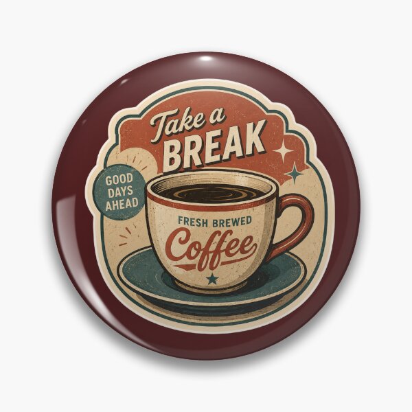 Item preview, Take a Break Vintage Coffee Sticker designed and sold by stiishop.