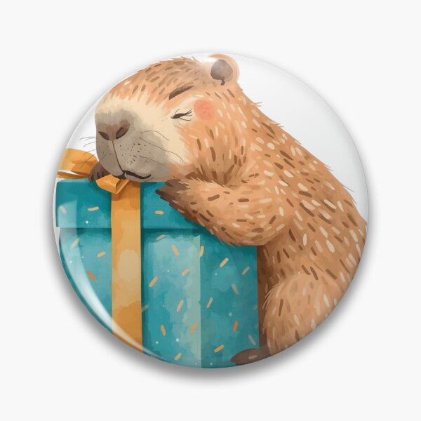 Item preview, Cute Capybara Hugging Big Birthday Gift Box designed and sold by takeng07.