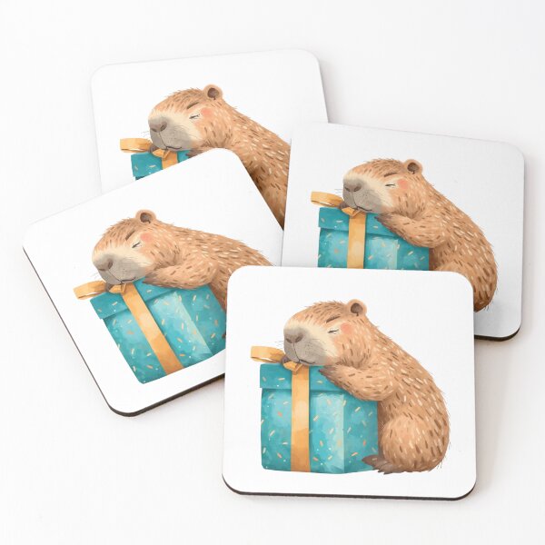 Item preview, Cute Capybara Hugging Big Birthday Gift Box designed and sold by takeng07.