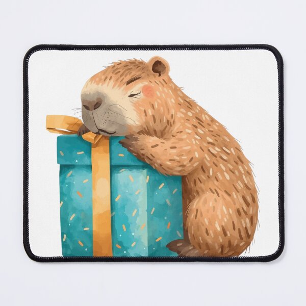 Item preview, Cute Capybara Hugging Big Birthday Gift Box designed and sold by takeng07.