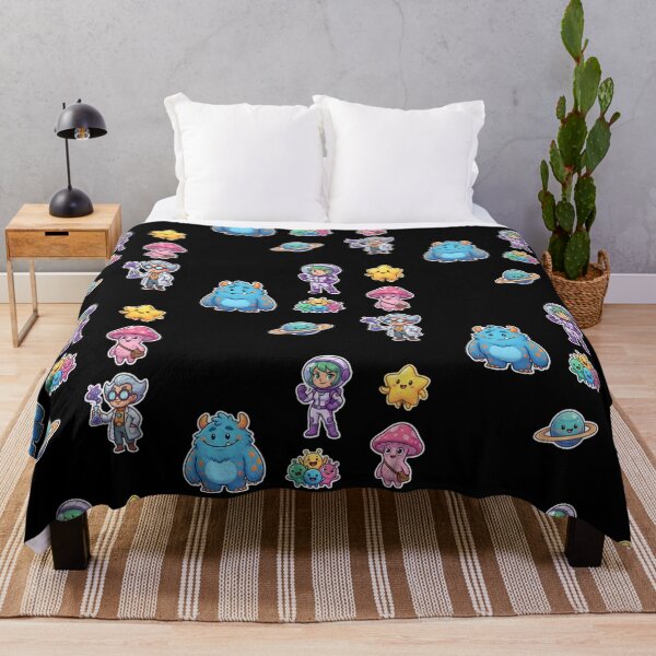Item preview, Cute Kawaii Space Characters Sticker Pack | Astronaut Girl Monster Planet Mushroom Scientist Cartoon Art designed and sold by Bhaskar Digital Art.