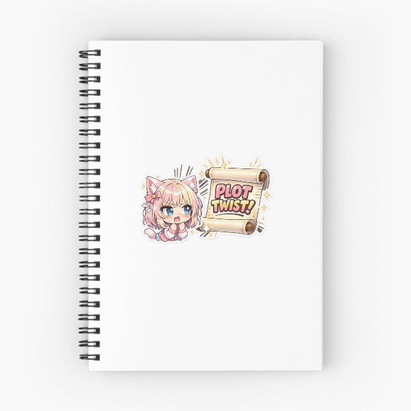Item preview, Anime Plot Twist Reaction Sticker Kawaii Catgirl Humor for Otakus & Anime Fans designed and sold by CutePrintCorner.