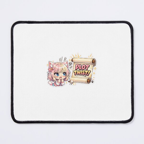 Item preview, Anime Plot Twist Reaction Sticker Kawaii Catgirl Humor for Otakus & Anime Fans designed and sold by CutePrintCorner.