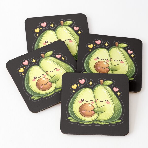 Item preview, Avocado Hugs | Cute Kawaii Typography Design designed and sold by VasiArtLab.