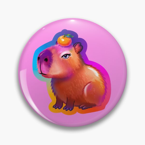 Item preview, Rainbow Capybara Sticker | Cute Neon Animal designed and sold by BeetleyBee.