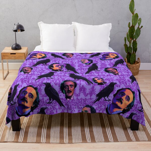 Item preview, Poe And Ravens On Purple Pattern designed and sold by calypso-designs.