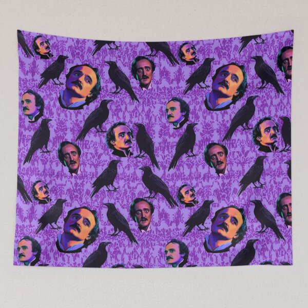 Item preview, Poe And Ravens On Purple Pattern designed and sold by calypso-designs.