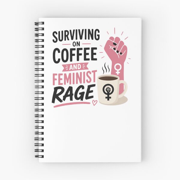 Item preview, Surviving on coffee and feminist rage designed and sold by FemmeRageWithin.