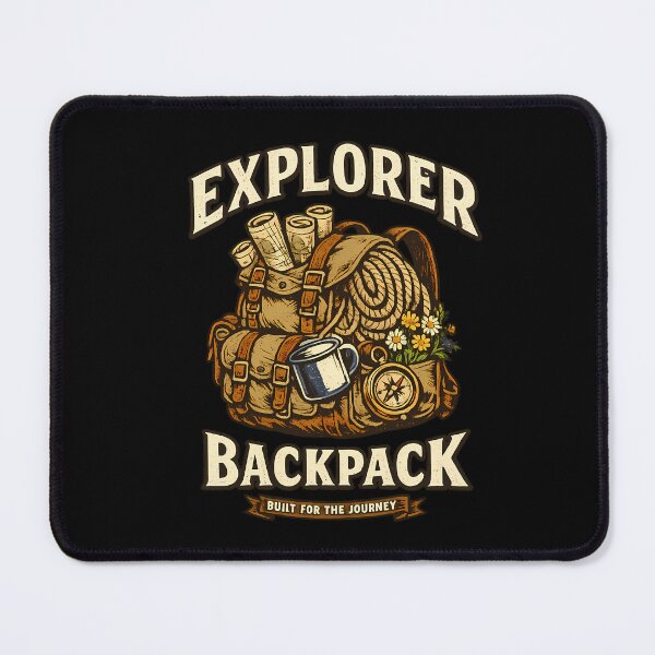 Item preview, Explorer Backpack Vintage Camping Adventure designed and sold by rp-art.
