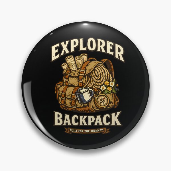 Item preview, Explorer Backpack Vintage Camping Adventure designed and sold by rp-art.