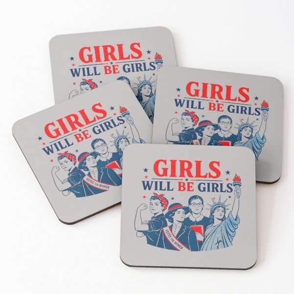 Item preview, Girl Will Be Girls Patriotic Feminist 4th of July_2 designed and sold by mjohnson9.