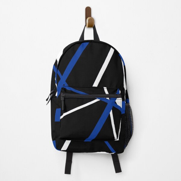 Item preview, Bold Royal Blue Diagonal Lines White Accents designed and sold by taiche.