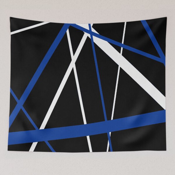 Item preview, Bold Royal Blue Diagonal Lines White Accents designed and sold by taiche.
