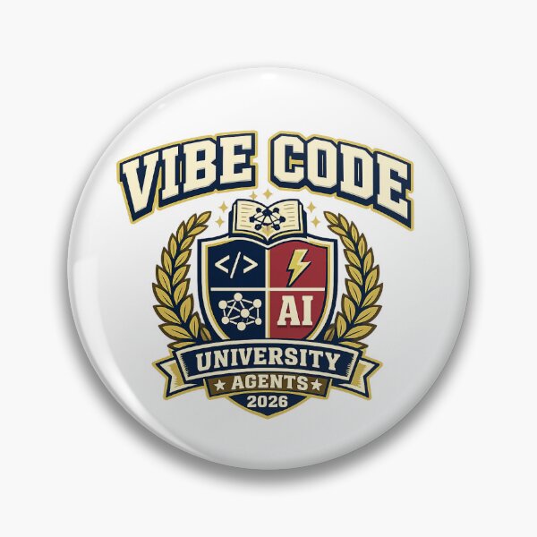 Item preview, Vibe Code University — AI Agents Class of 2026 Collegiate Crest designed and sold by WildCombo.
