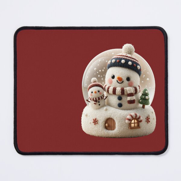 Item preview, Cozy Knitted Snowman Snow Globe Winter Art designed and sold by colorful-white.