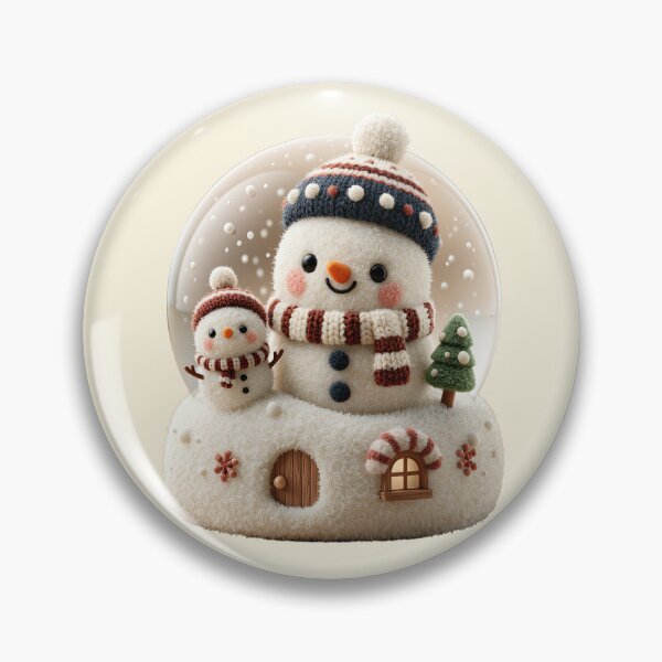 Item preview, Cozy Knitted Snowman Snow Globe Winter Art designed and sold by colorful-white.