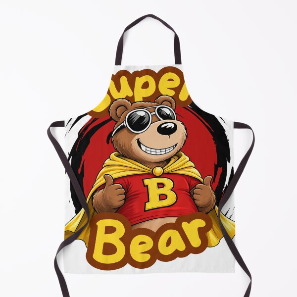 Item preview, Super Bear - Cool Cartoon Hero Bear with Yellow Cape designed and sold by Peanutspixel.