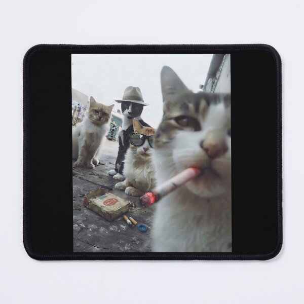Item preview,  Cats Smoking Cigarette Funny Gangster Cat Life Meme designed and sold by DarrinReilly.