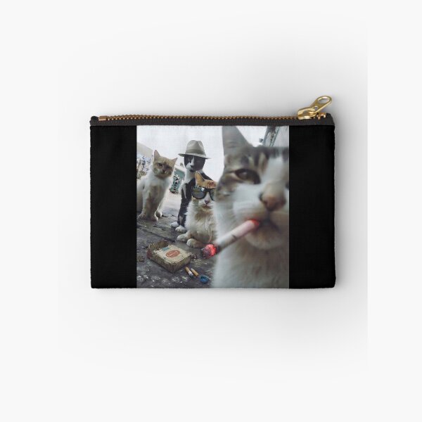 Item preview,  Cats Smoking Cigarette Funny Gangster Cat Life Meme designed and sold by DarrinReilly.