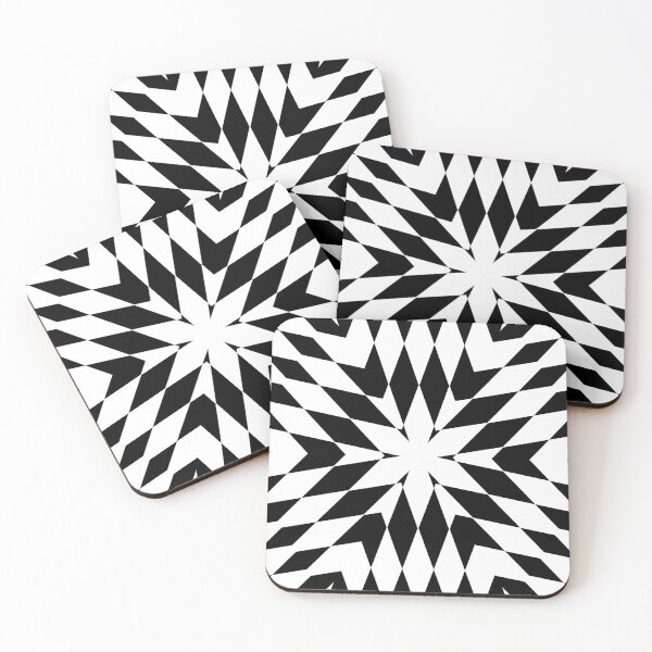 Item preview, Symmetrical Black and White Kaleidoscope Pattern designed and sold by TheFlyingBunny.