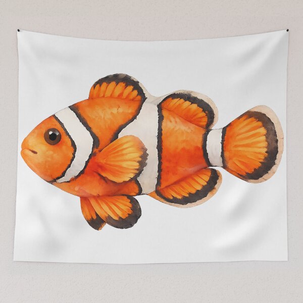 Item preview, Clownfish Watercolour Illustration designed and sold by Jaruart.