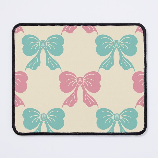 Item preview, Large Two Tone Coquette Bow Toile Pink Mint designed and sold by DColourMuse.