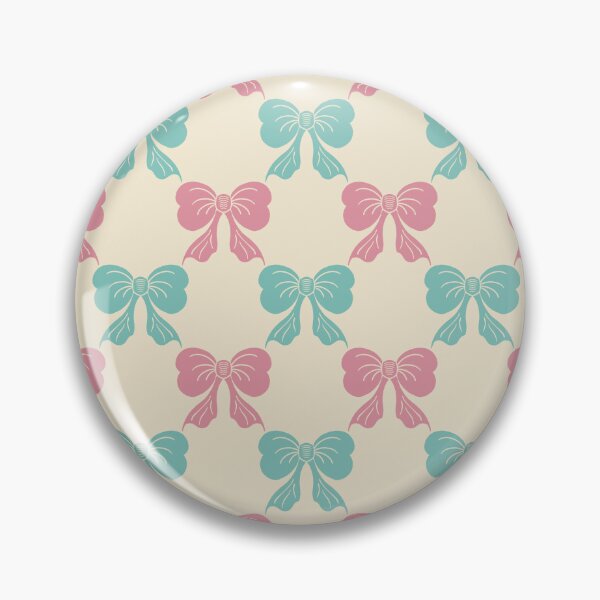 Artikelvorschau, Mittelgroßes zweifarbiges Coquette Bow Toile Rosa Mint entworfen und verkauft von DColourMuse.