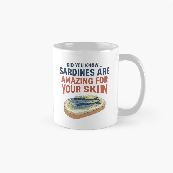Item preview, Sardines Amazing For Your Skin Funny Food Fact Foody Pun designed and sold by Yellowriversss.