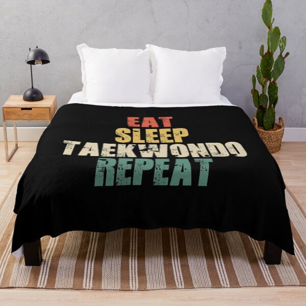Item preview, Eat Sleep Taekwondo Repeat Distressed Retro designed and sold by GiaoCalonas.