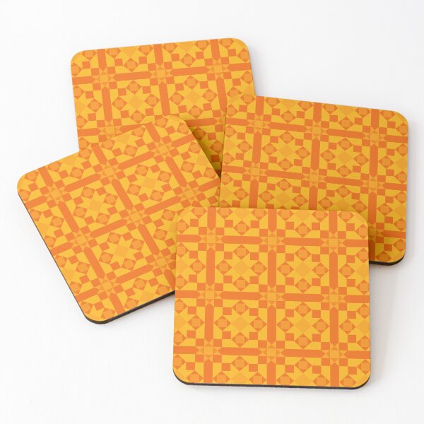 Item preview, Geometric Pattern: Canterbury: Tangerine designed and sold by Red Wolf.