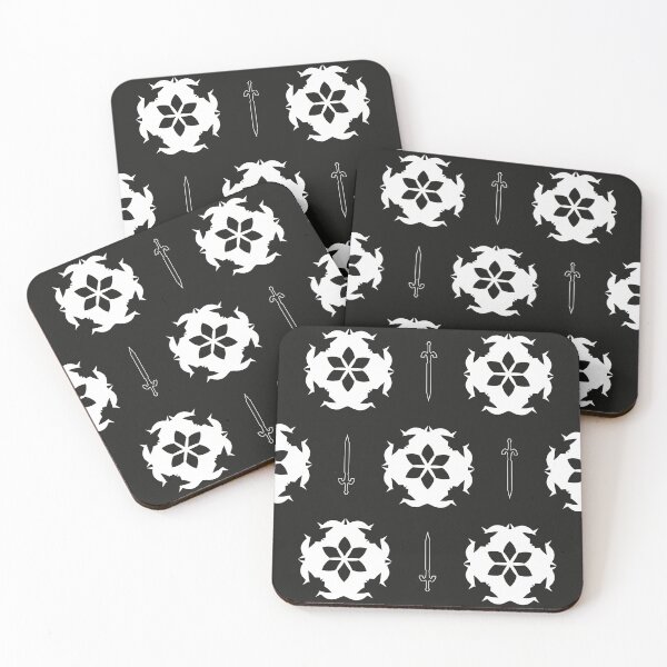 Item preview, Flower Knight Pattern - Black and White Inverse designed and sold by Daniel Bevis Design.