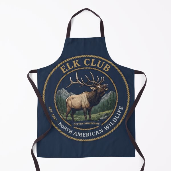Item preview, Elk Club Vintage Badge North American Wildlife designed and sold by CalmCapy Co.