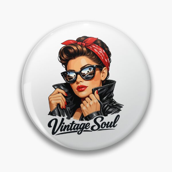 Item preview, Vintage Soul – Cool Rockabilly Pin-Up Design designed and sold by Pineapple-Tree.